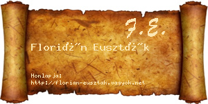 Florián Euszták névjegykártya